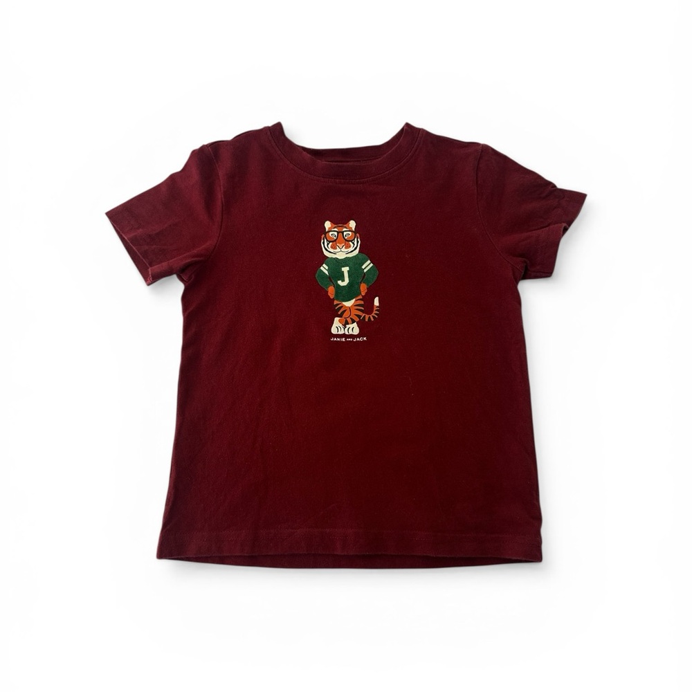 Janie and Jack Burgundy Tiger Tee